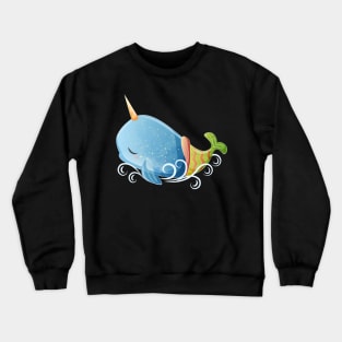 baby whale unicorn mermaid Crewneck Sweatshirt